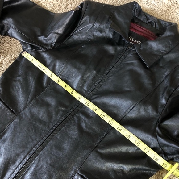 Classy WILSON LEATHER jacket medium with lining women’s black - Picture 7 of 9